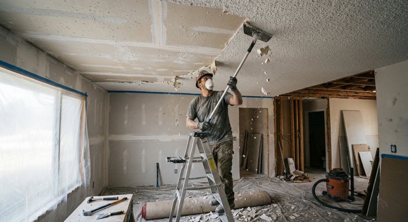 Knockdown Ceiling Removal in Denver County, CO