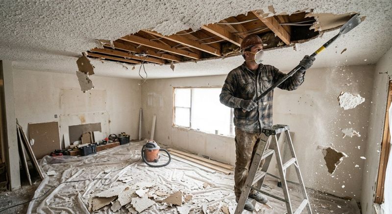 Knockdown Ceiling Removal in Denver County, CO