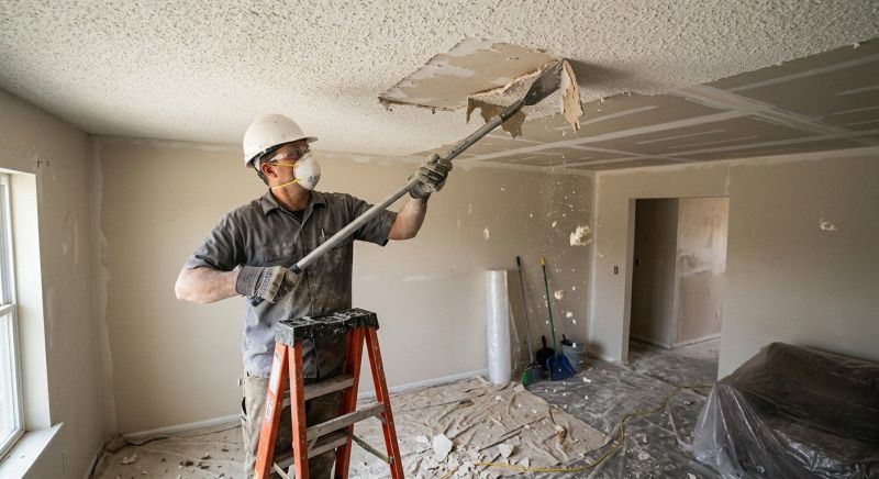 Knockdown Ceiling Removal in Littleton, CO