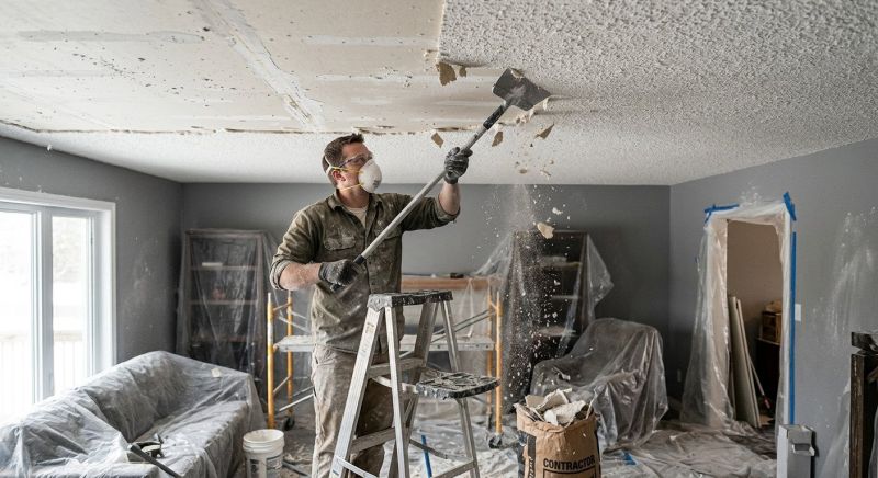 Knockdown Ceiling Removal in Georgetown, TX