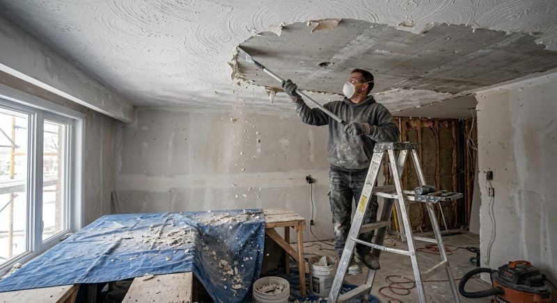Knockdown Ceiling Removal in Saint Paul, MN