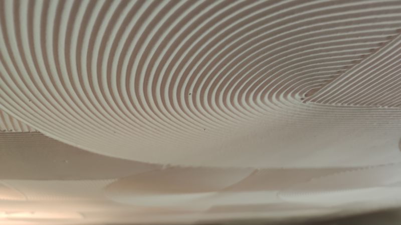 Finished Swirled Ceiling